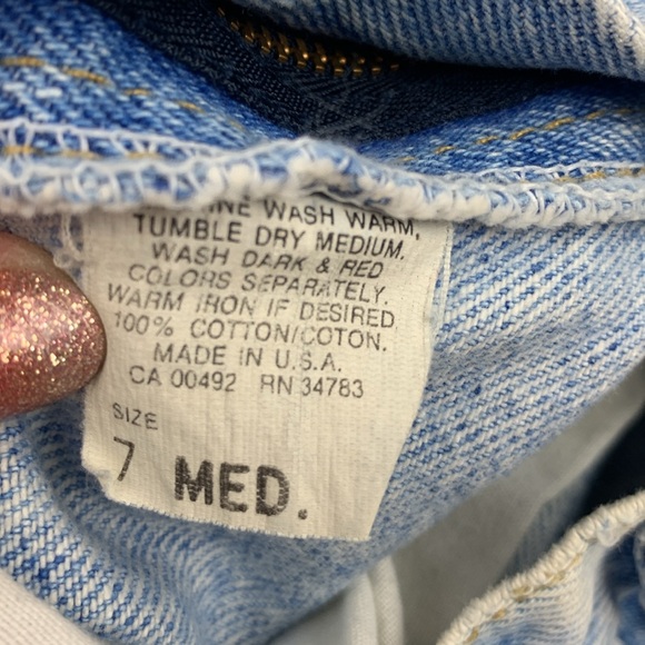 Vintage Lee Light wash denim tapered Jeans Size 7 medium Cotton Retro - Picture 9 of 16